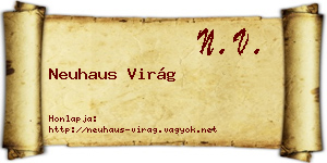 Neuhaus Virág névjegykártya